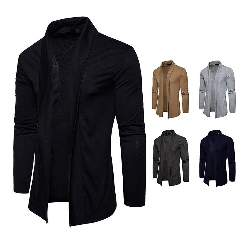 Men's Fashion Basic Long Sleeves Turndown Shawl