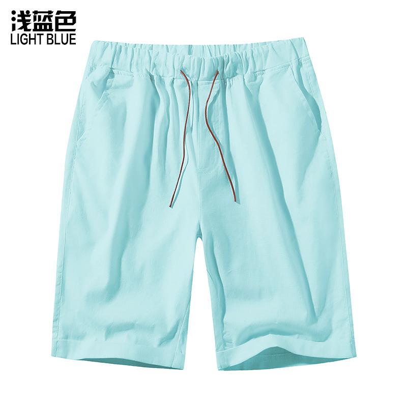 Men's Linen Casual Drawstring Beach Shorts