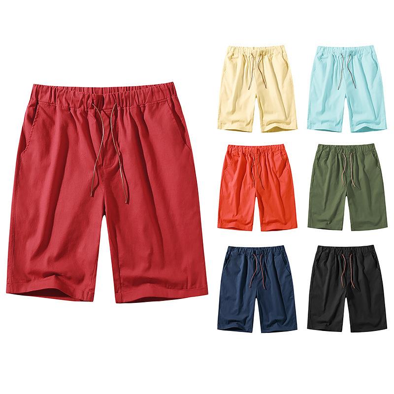 Men's Linen Casual Drawstring Beach Shorts