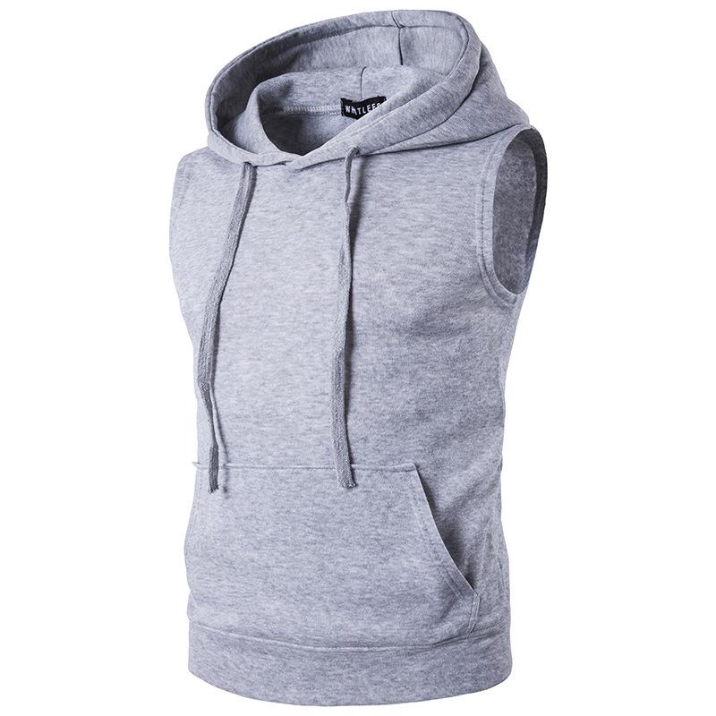 Men's Pullover Hooded Pocket Vest Vest