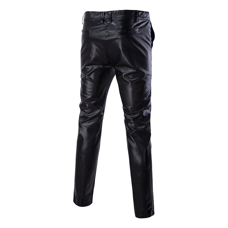 Men's Slimming Pants Solid Casual Bright Face Bronzing Gold Trousers Pants