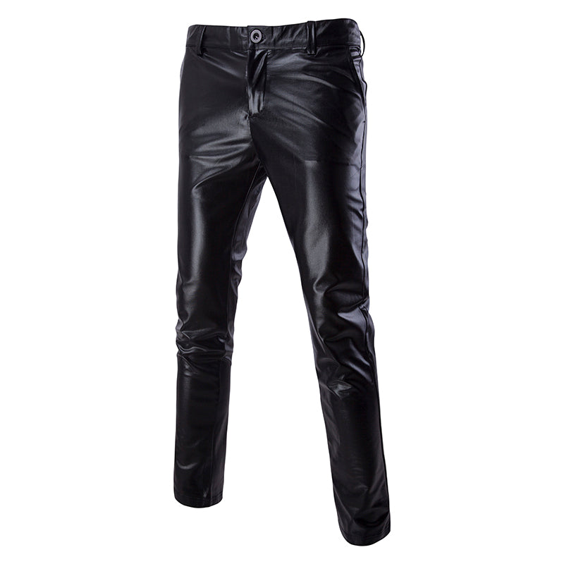 Men's Slimming Pants Solid Casual Bright Face Bronzing Gold Trousers Pants