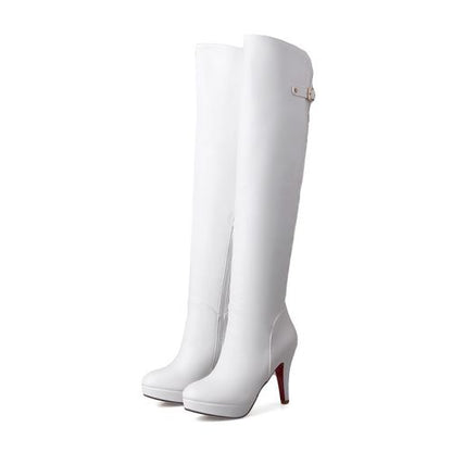 Women High Heels Platform Knee High Boots