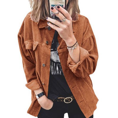Womens Button Long Sleeved Blouse Shirt