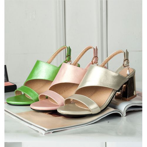 Women Slingbacks High Heel Chunky Sandals