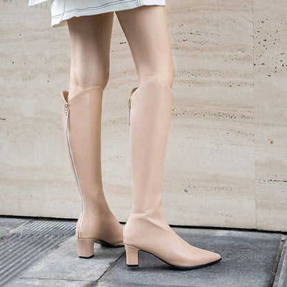 Women Pointed Toe High Heel Tall Boots