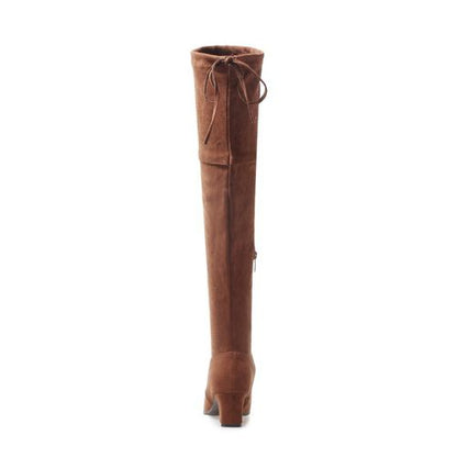 pointed toe Women High Heel Thigh High Boots