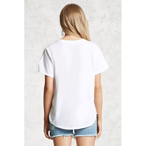 Sexy V Neck Shirt Solid Color Short Sleeve Women T Shirts