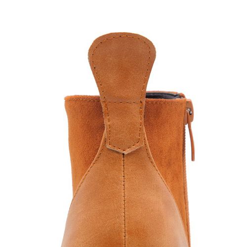 Women Chunky High Heels Short Boots