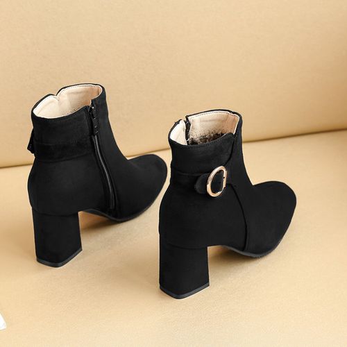 Buckle Women's High Heeled Ankle Boots