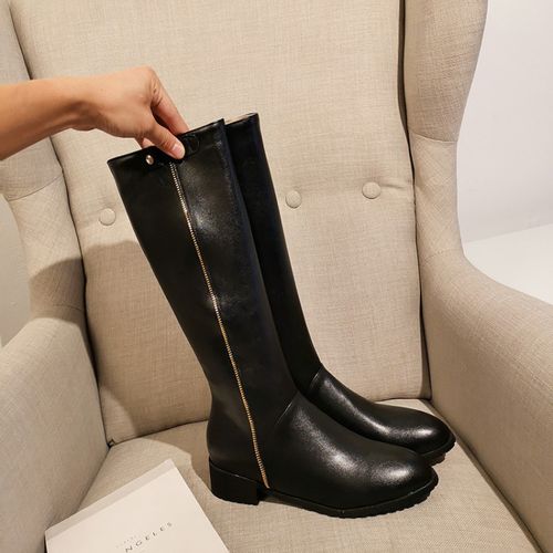 Women Zipper High Heel Tall Boots