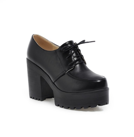 Lace Up Women Pumps High Heels Platform Shoes 5280