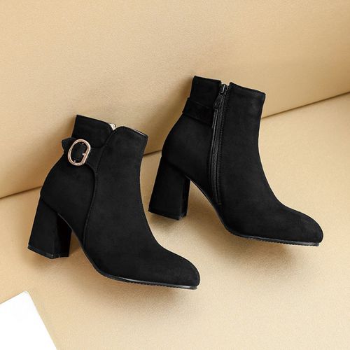 Buckle Women's High Heeled Ankle Boots