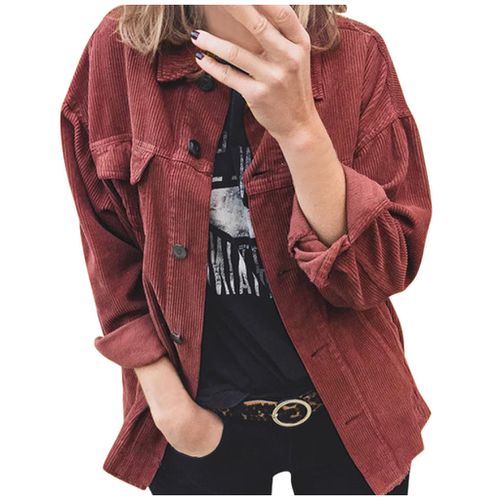 Womens Button Long Sleeved Blouse Shirt