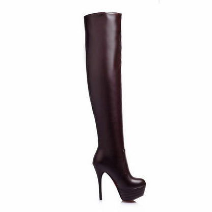 Women High Heel Platform Stiletto Thigh High Boots