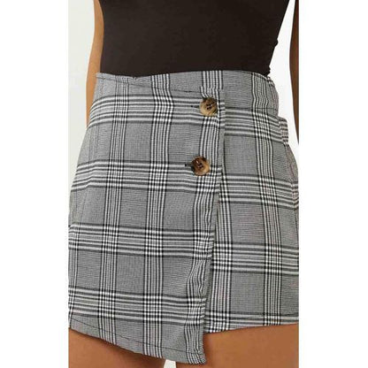 High Waist Plaid Daily Short Loose Women Skirts