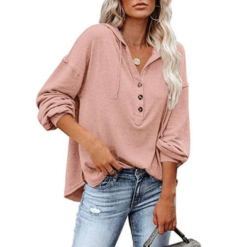 Womens Button Cardigan Solid Color Long Sleeve Sweater