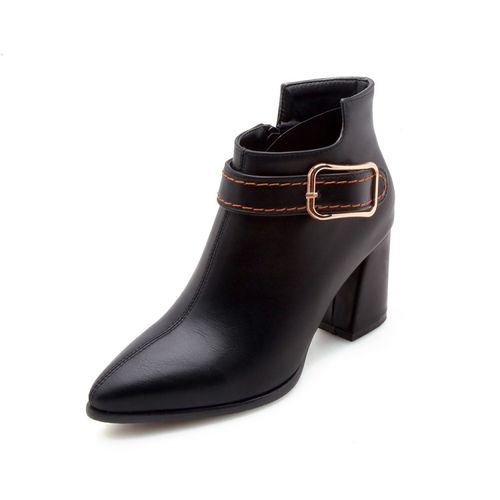 Women Pointed Toe High Heels Short Boots