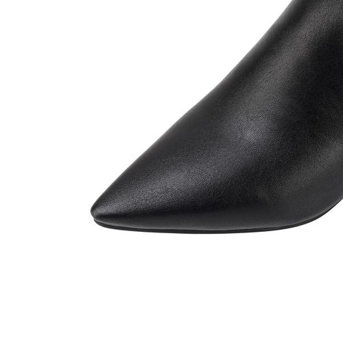 Pointed Toe Women's High Heeled Ankle Boots